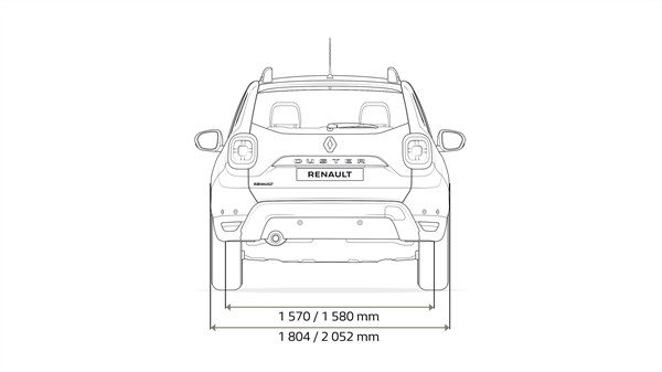 All-New RENAULT DUSTER Rear Dimensions
